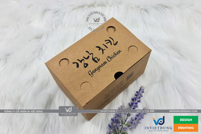 Mẫu hộp đựng gà rán Gangnam chicken độc đáo và ấn tượng