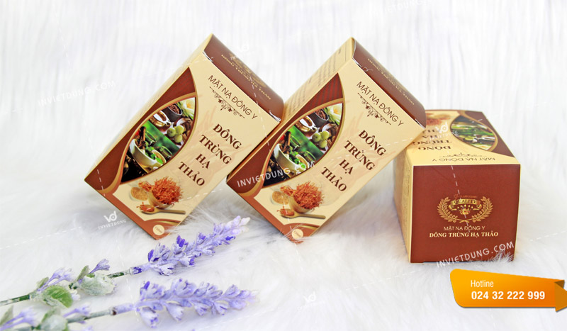 Mẫu hộp đựng mặt nạ đông trùng hạ thảo
