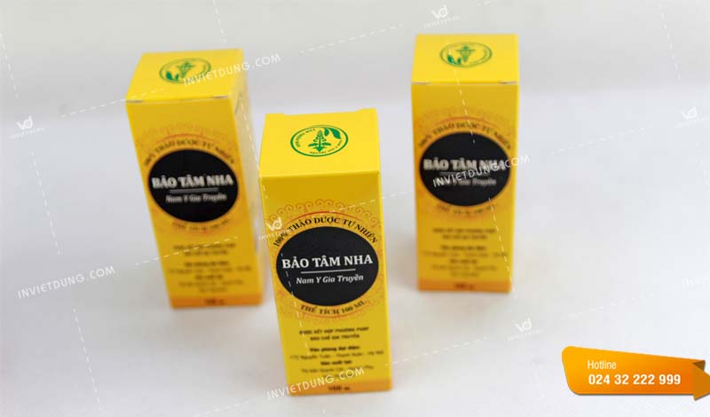 Mẫu hộp đựng thảo dược Bảo Tâm Nha