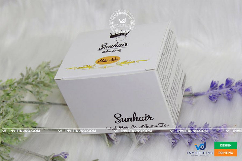 Mẫu hộp đựng bột nhuộm tóc Sunhair