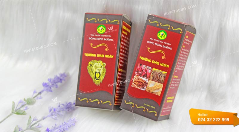 Mẫu hộp đựng thuốc đông y Trường Giao Hoàn