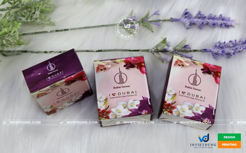 Vỏ hộp tinh dầu nước hoa Dubai Corner đẹp và ấn tượng