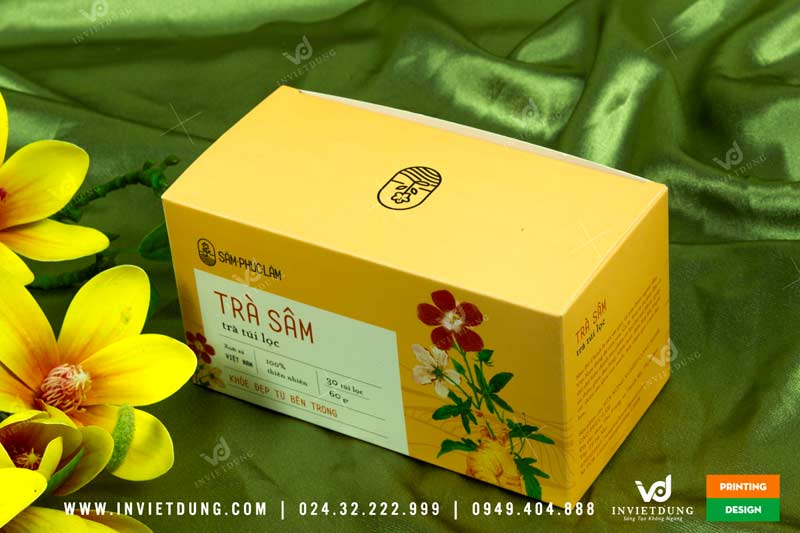 Mẫu hộp đựng trà sâm đẹp theo yêu cầu của khách hàng