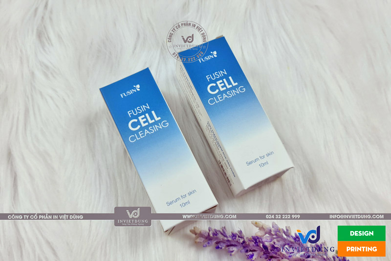 Mẫu hộp giấy đựng mỹ phẩm Fusin Cell