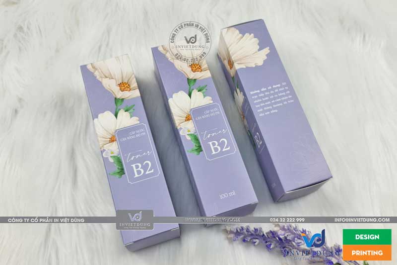 Mẫu hộp giấy đựng sữa tẩy trang B2