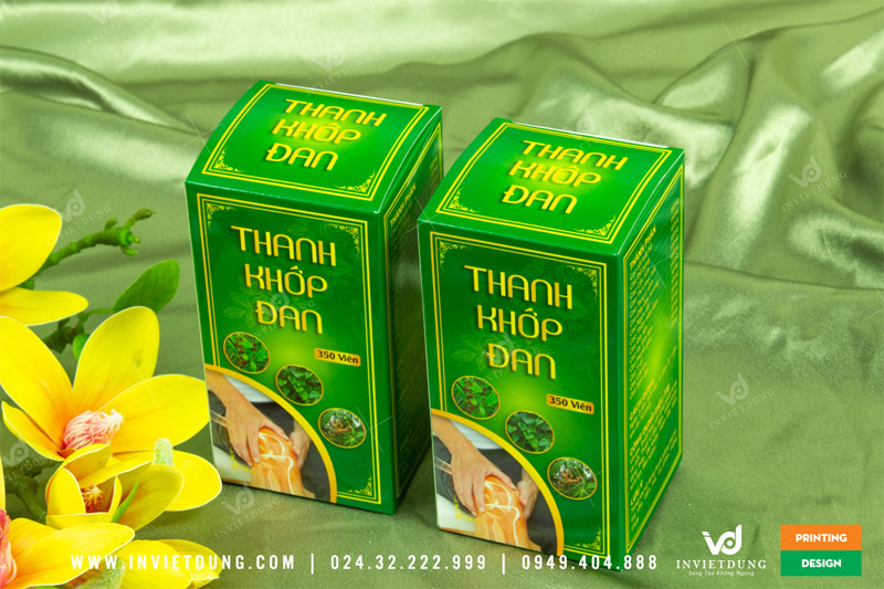 Mẫu hộp đựng thực phẩm chức năng Thanh Khớp Đan
