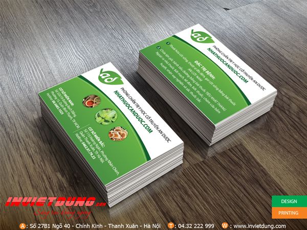 In Card visit đẹp Mẫu Danh thiếp nhà thuốc an dược