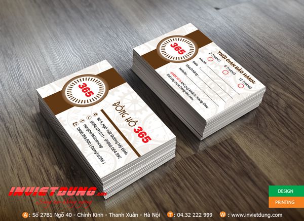 Card visit cửa hàng đồng hồ. Mẫu card visit cửa hàng đồng hồ cao cấp