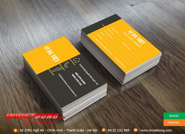 In Card visit đẹp In card visit cho sho đồ da, ví da Việt