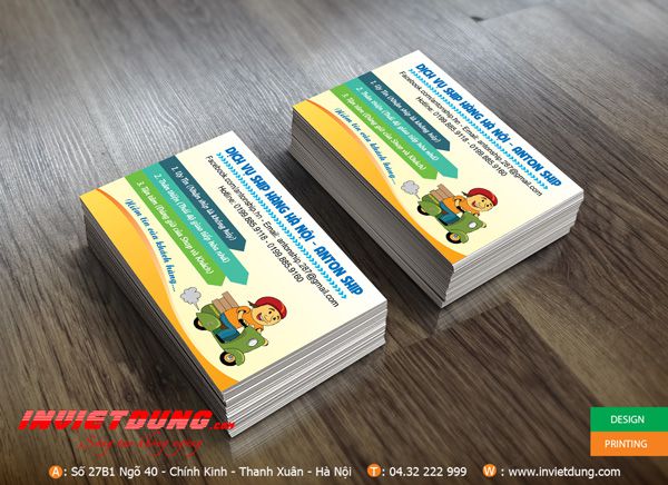 In Card visit đẹp Mẫu card visit ANTON SHIP