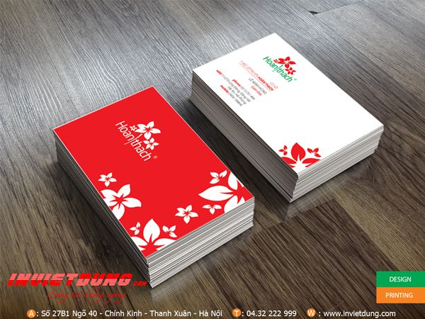 In Card visit đẹp In Card visit đẹp cho công ty Hoàn Thạch