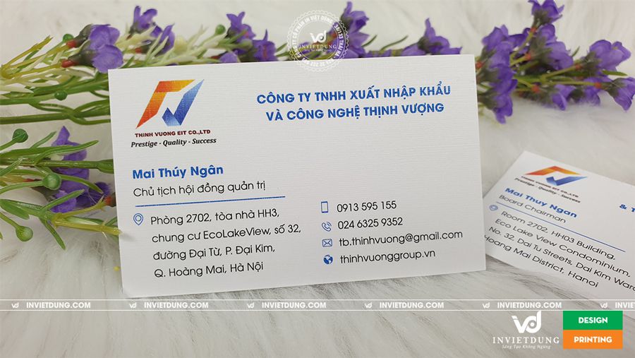 In danh thiếp giấy mỹ thuật cho chủ tịch hội đồng quản trị