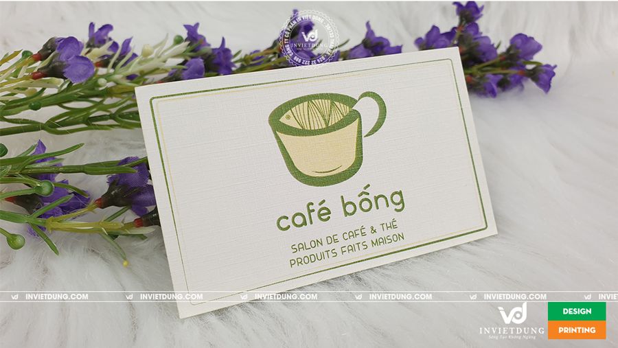 Mẫu danh thiếp quán cafe bằng giấy mỹ thuật