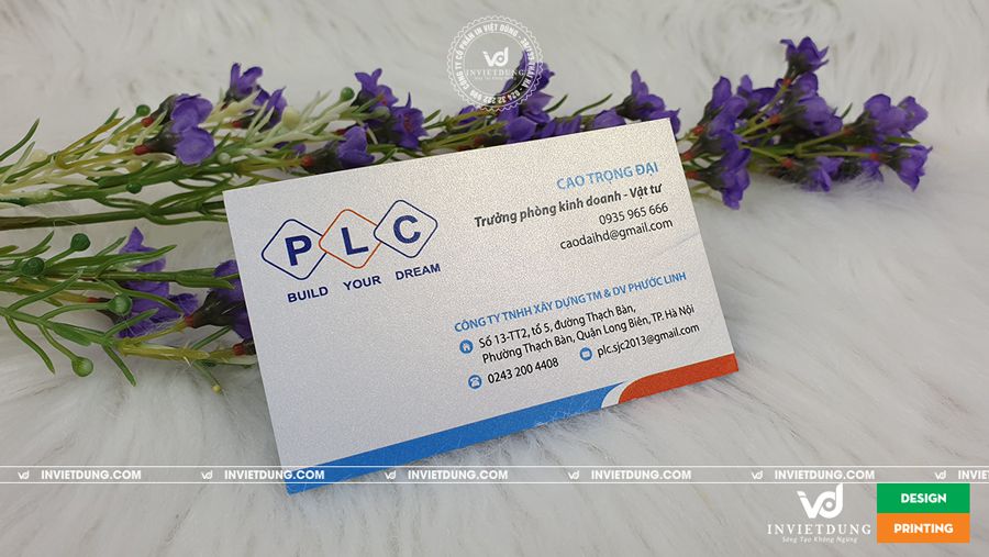 In card visit bằng giấy mỹ thuật công ty FLC