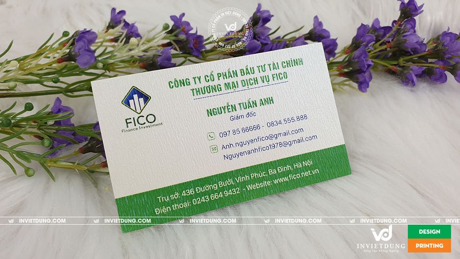 Name card giấy mỹ thuật cho Giám đốc