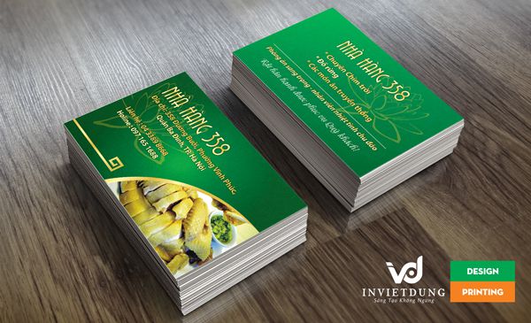 Mẫu card visit nhà hàng 358 đẹp