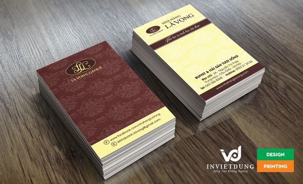 Mẫu card visit Restaurant đẹp