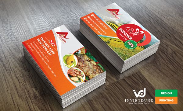 Mẫu voucher nhà hàng, quán ăn đẹp