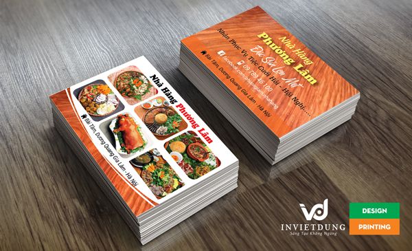 Mẫu card visit nhà hàng Phương Lâm