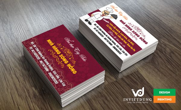 Card visit nhà hàng Sóng Hồng - Lào Cai