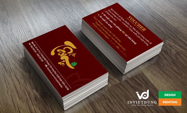 Mẫu card voucher giảm giá nhà hàng Tâm Lạc