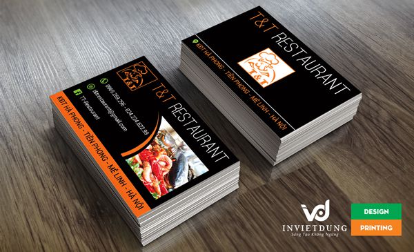 Mẫu card visit hải sản