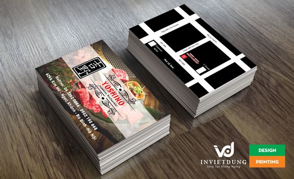 In name card cho nhà hàng, quán ăn