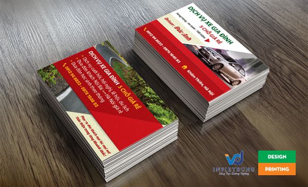Mẫu card visit dịch vụ cho thuê xe