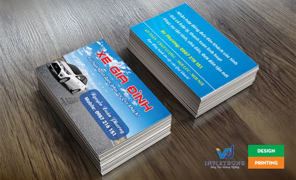 Card visit thuê xe gia đình