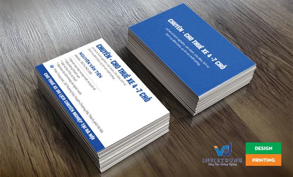 Card visit cho thuê xe du lịch đẹp