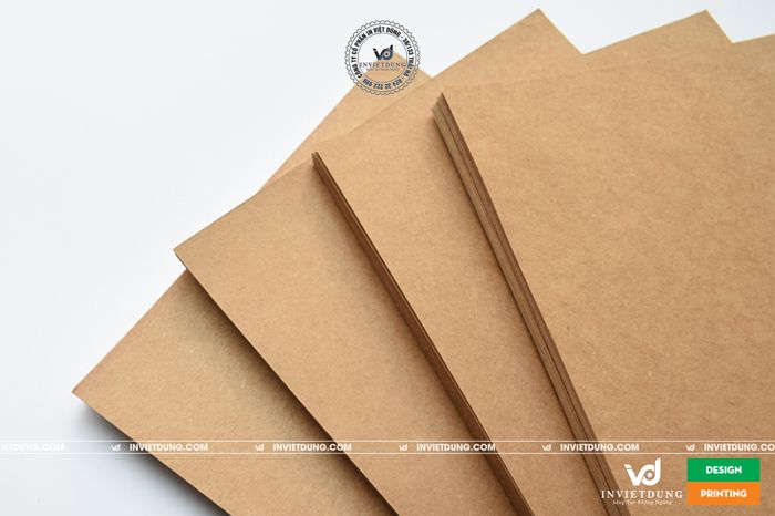 In name card bằng giấy kraft