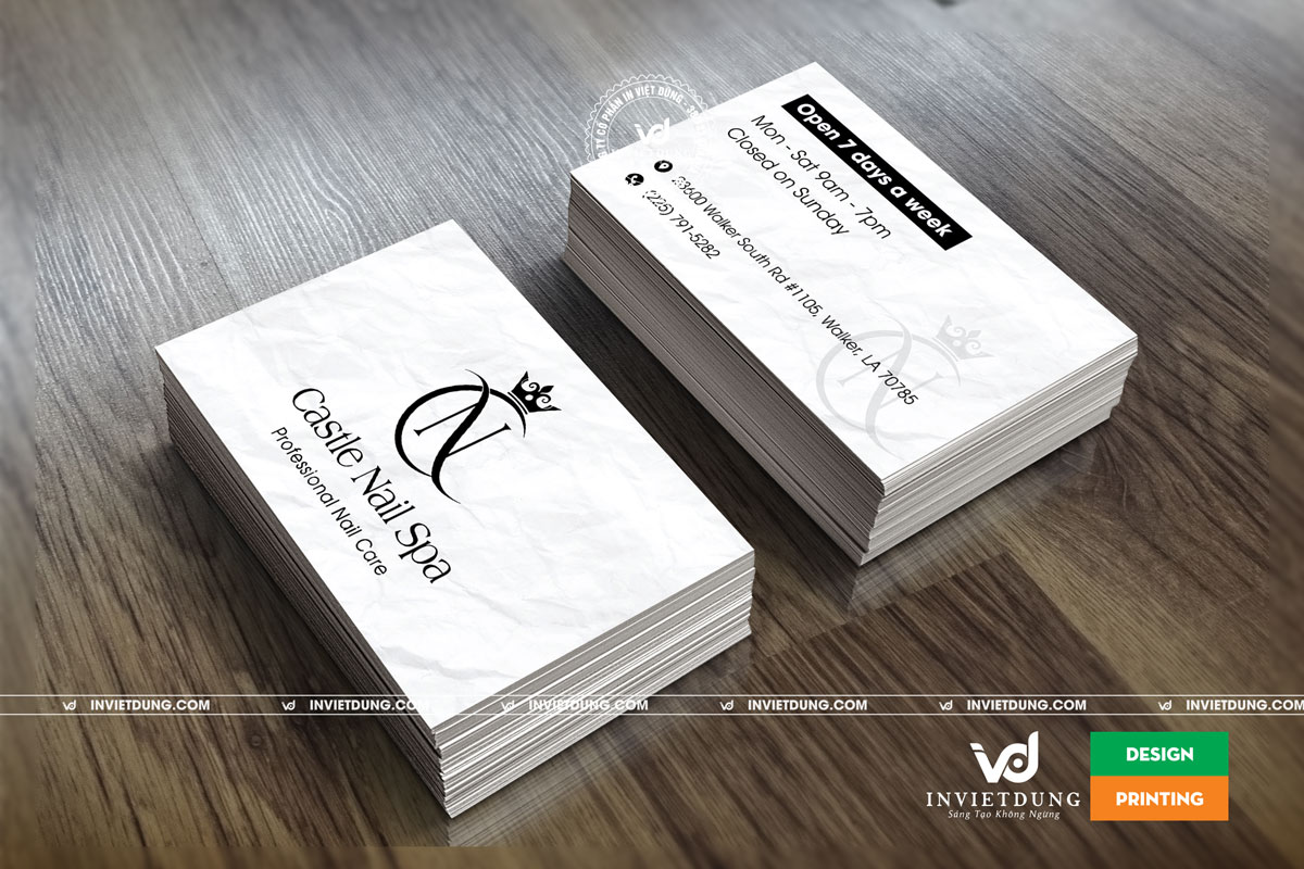 Làm card visit tiệm nail tại Los Angeles