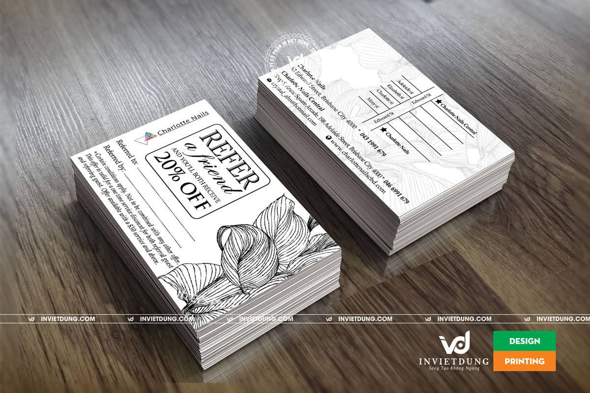 Mẫu name card đẹp và ấn tượng tại In Việt Dũng