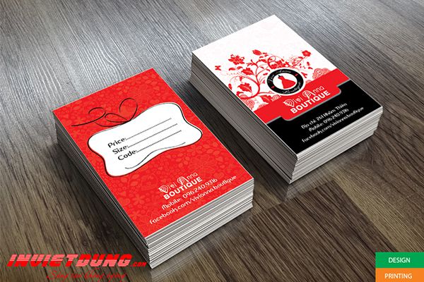 Mẫu name card cửa hàng thời trang