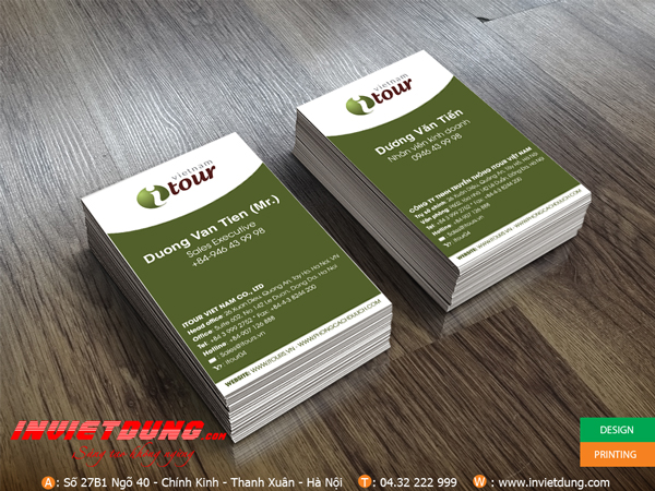 in card visit 2 mặt