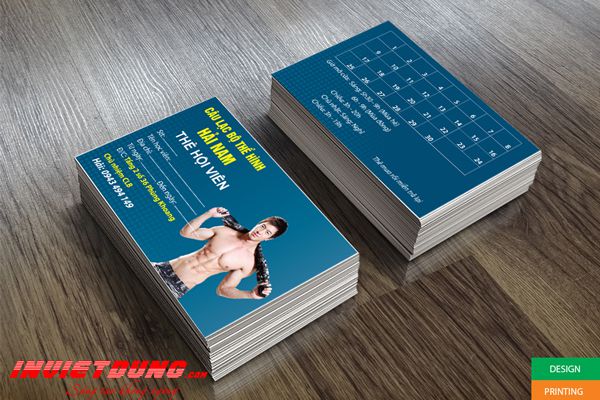 Mẫu card visit đẹp phòng gym