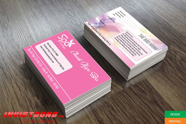 Mẫu in card visit ngành spa, thẩm mỹ viện