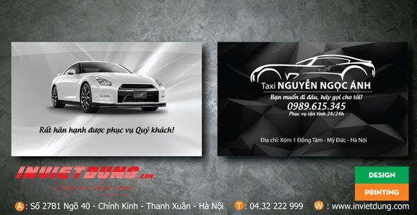 card visit lái xe cá nhân