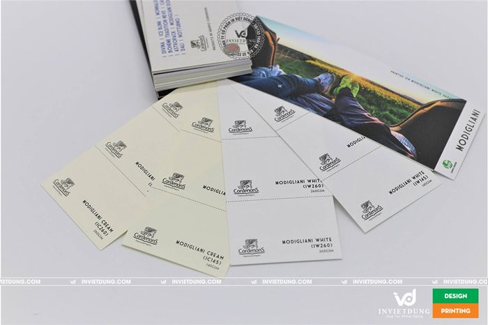 In name card bằng giấy mỹ thuật Modigliani