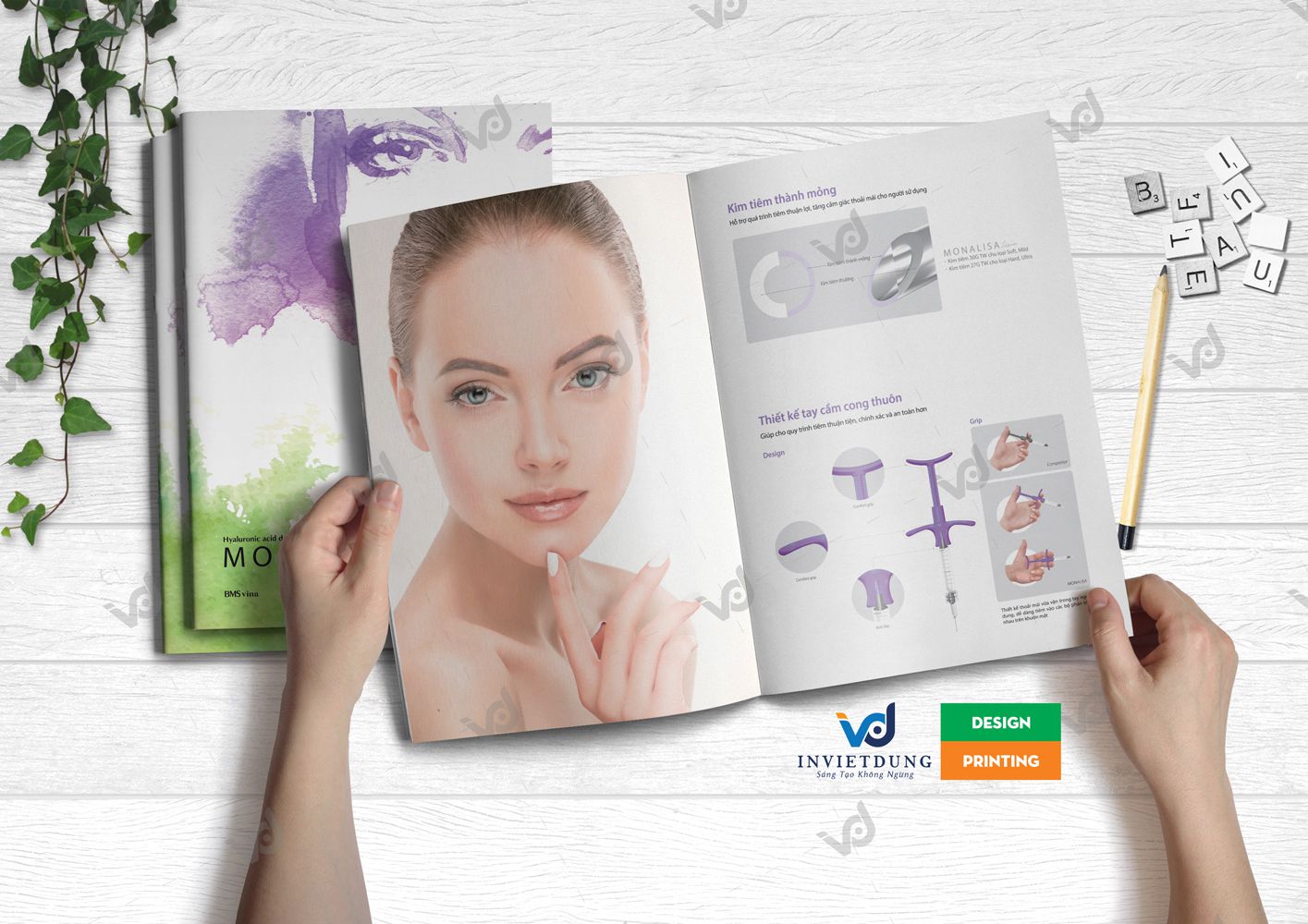 Mẫu catalogue mỹ phẩm đẹp Monalisa