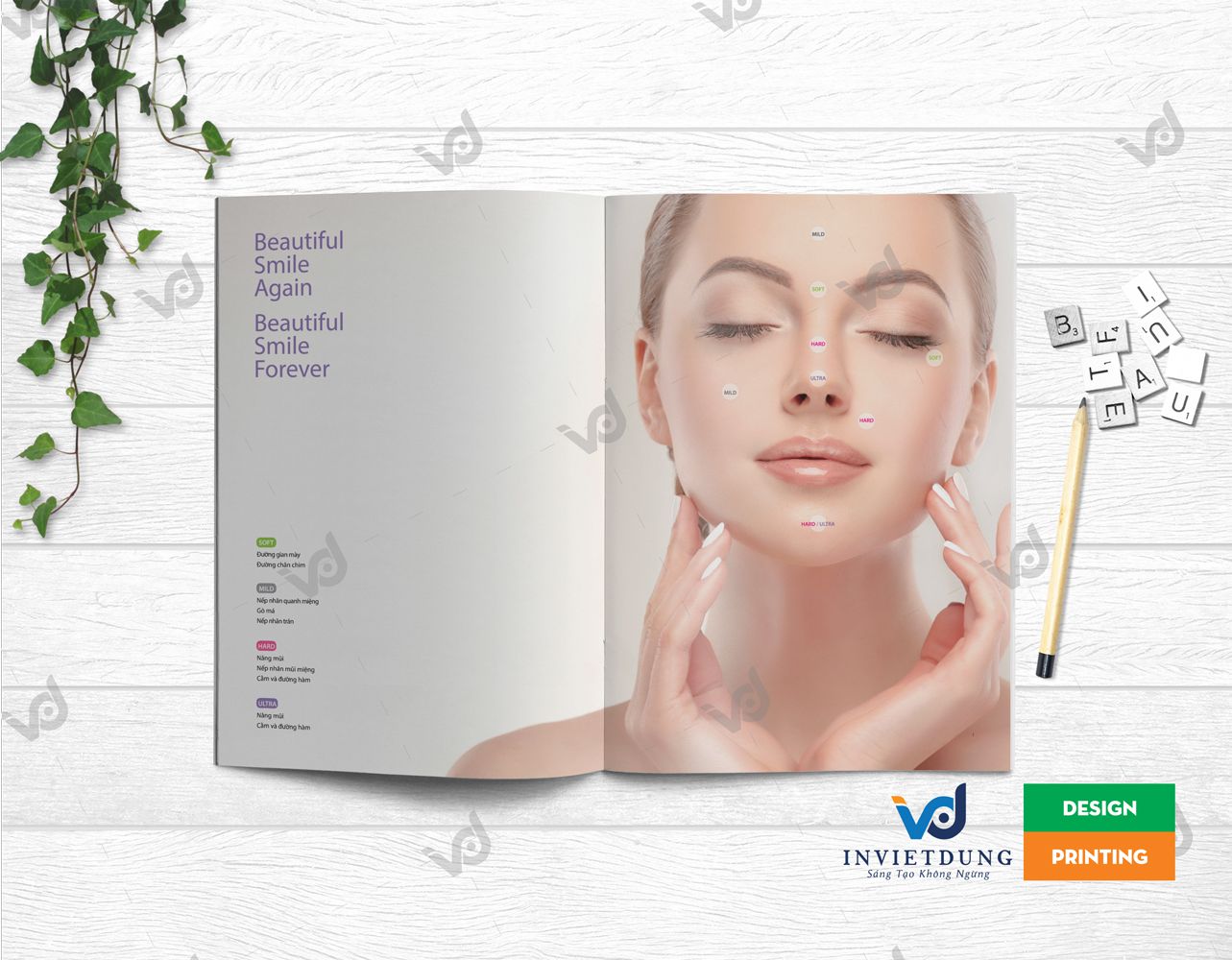 Mẫu catalogue mỹ phẩm đẹp Monalisa