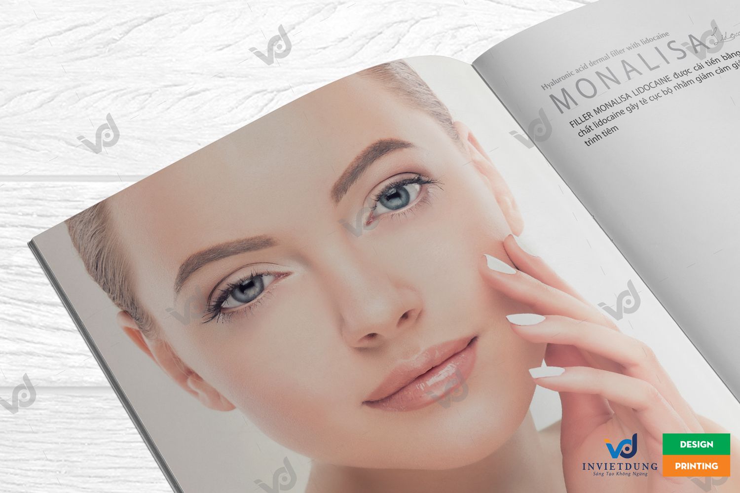 Mẫu catalogue mỹ phẩm đẹp Monalisa
