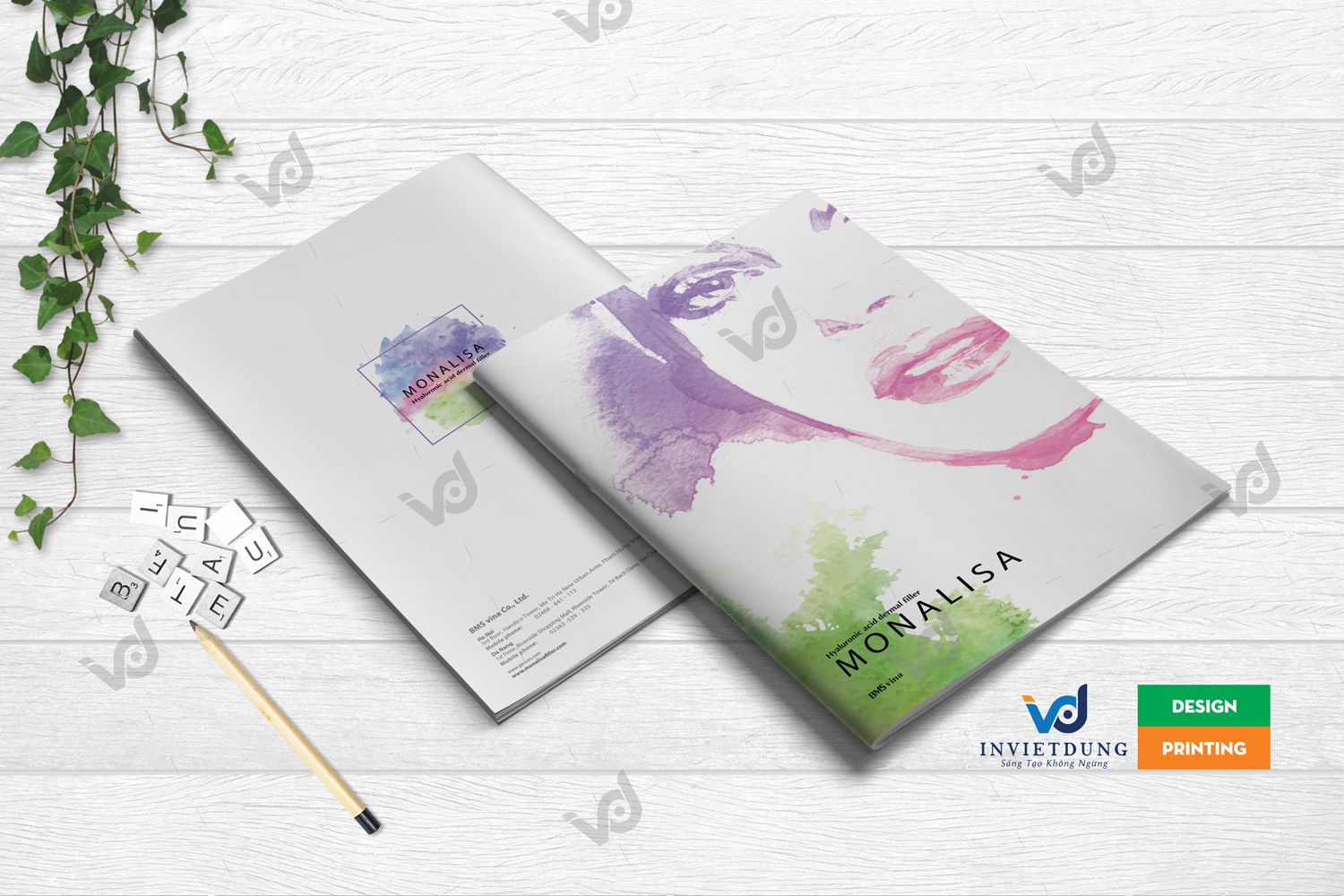 Mẫu catalogue mỹ phẩm đẹp Monalisa