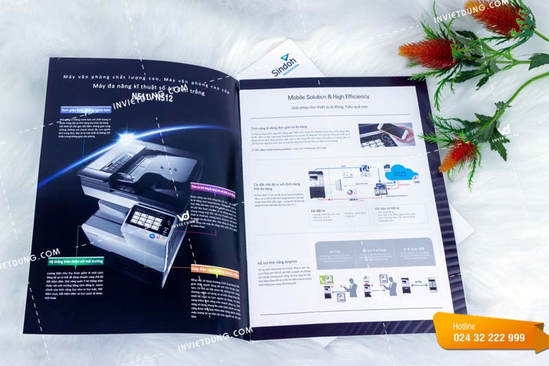 Mẫu catalogue đẹp cho đại lý máy photocopy Sindoh