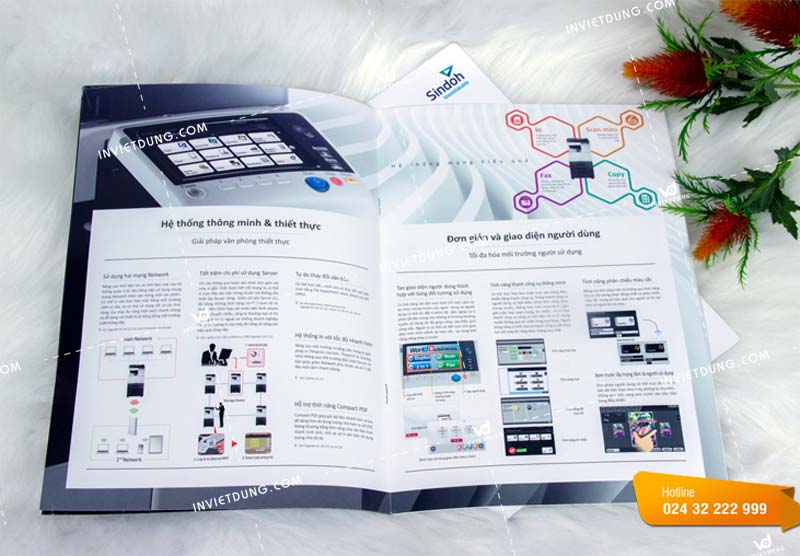 Mẫu catalogue đẹp cho đại lý máy photocopy Sindoh