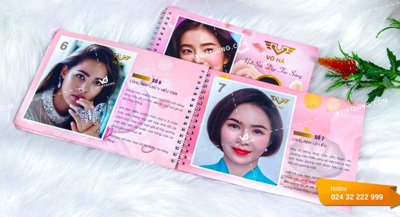 Mẫu catalogue đóng lò xo cho spa Võ Hà