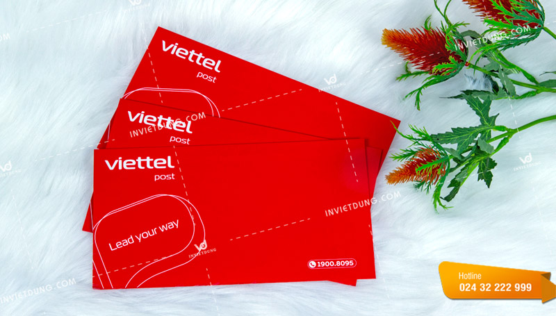 Mẫu phong bì đơn vị vận chuyển Viettel Post