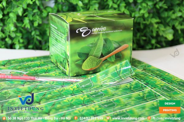 Mẫu in tem nhãn dán chai lọ mỹ phẩm