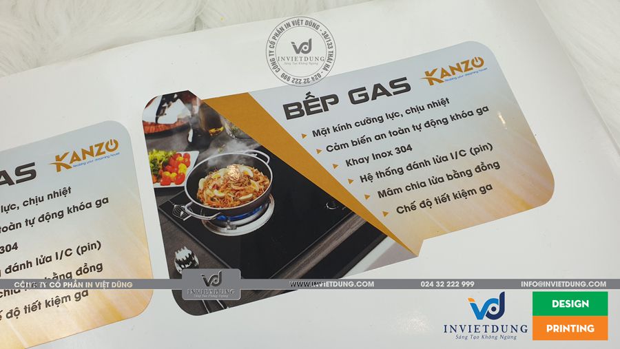 Mẫu decal xi bạc dán bế gas