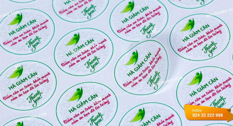 In sticker dán cho hộp thuốc giảm cân